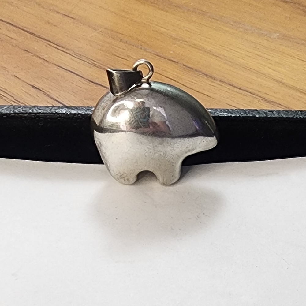 Vintage. Sterling Silver Harmony Bell Bear Fetish Pendant